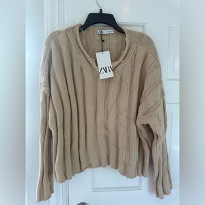 Zara NWT Tan Sweater